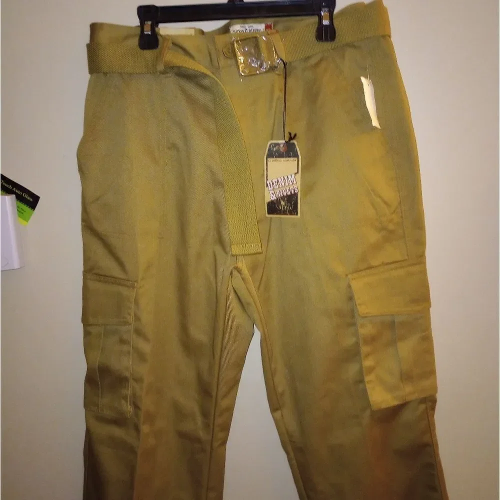 🆕🛹 Denim & Rivets Belted Cargo Pants - Bronze, Sz 32